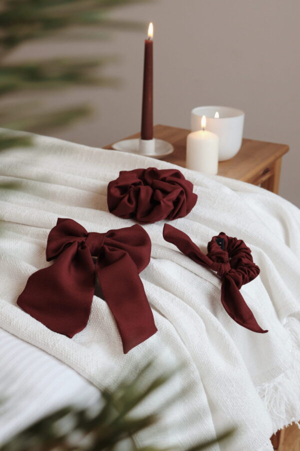 MAROON BURGUNDY MINI BUNNY - obrazek 4