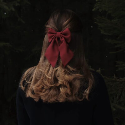 MAROON BURGUNDY BOW